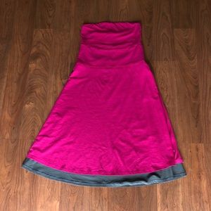 LULU lemon reversible strapless dress/skirt
